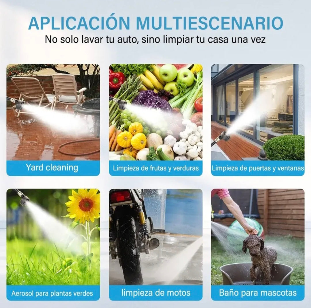 Hidrolavadora eléctrica portátil y inalámbrica
