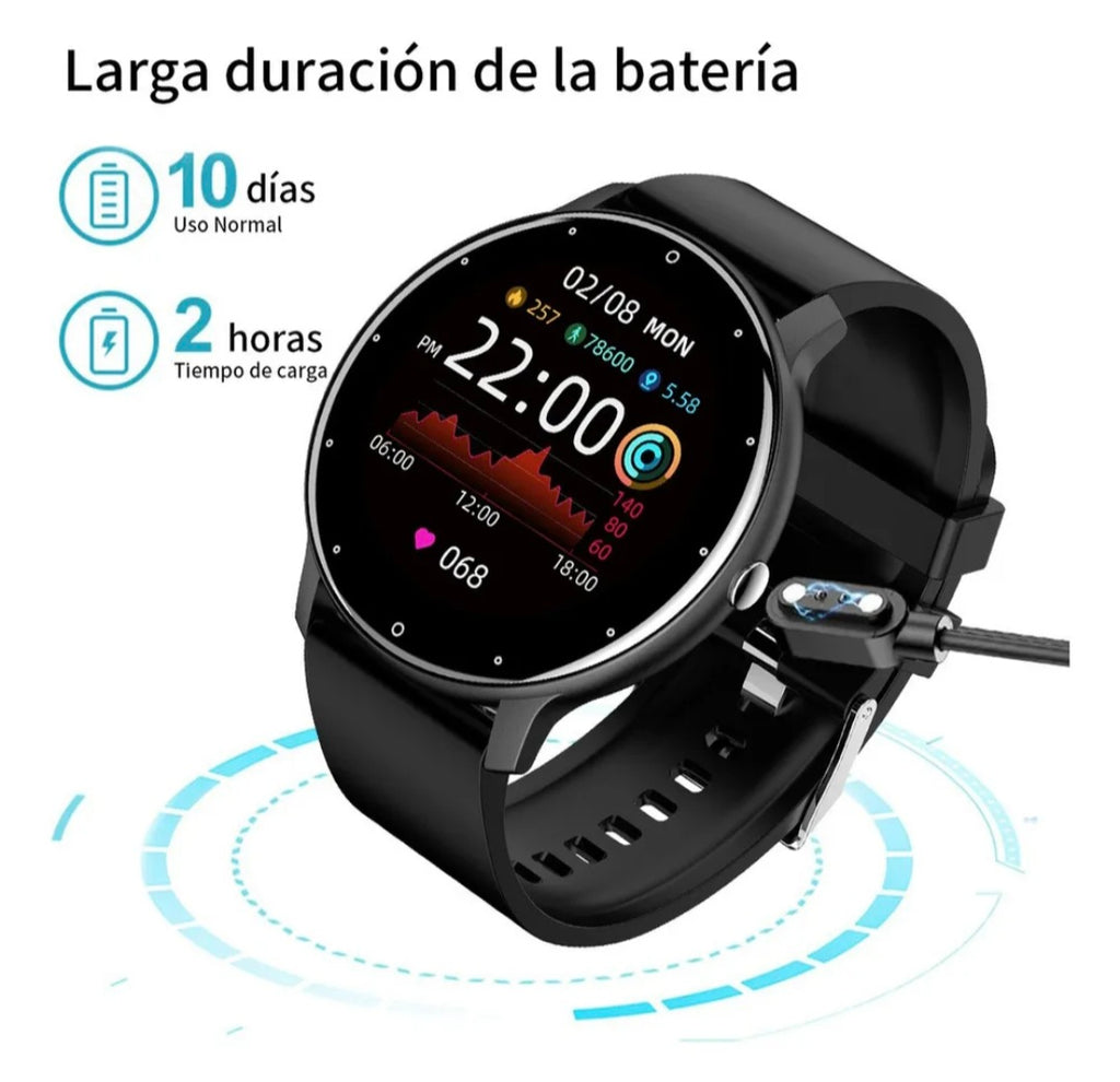 Reloj Inteligente Mujer Hombre Deportivo de la Correa Negro 1.39 Frequency Cardiaca Sueño Lige BW0223