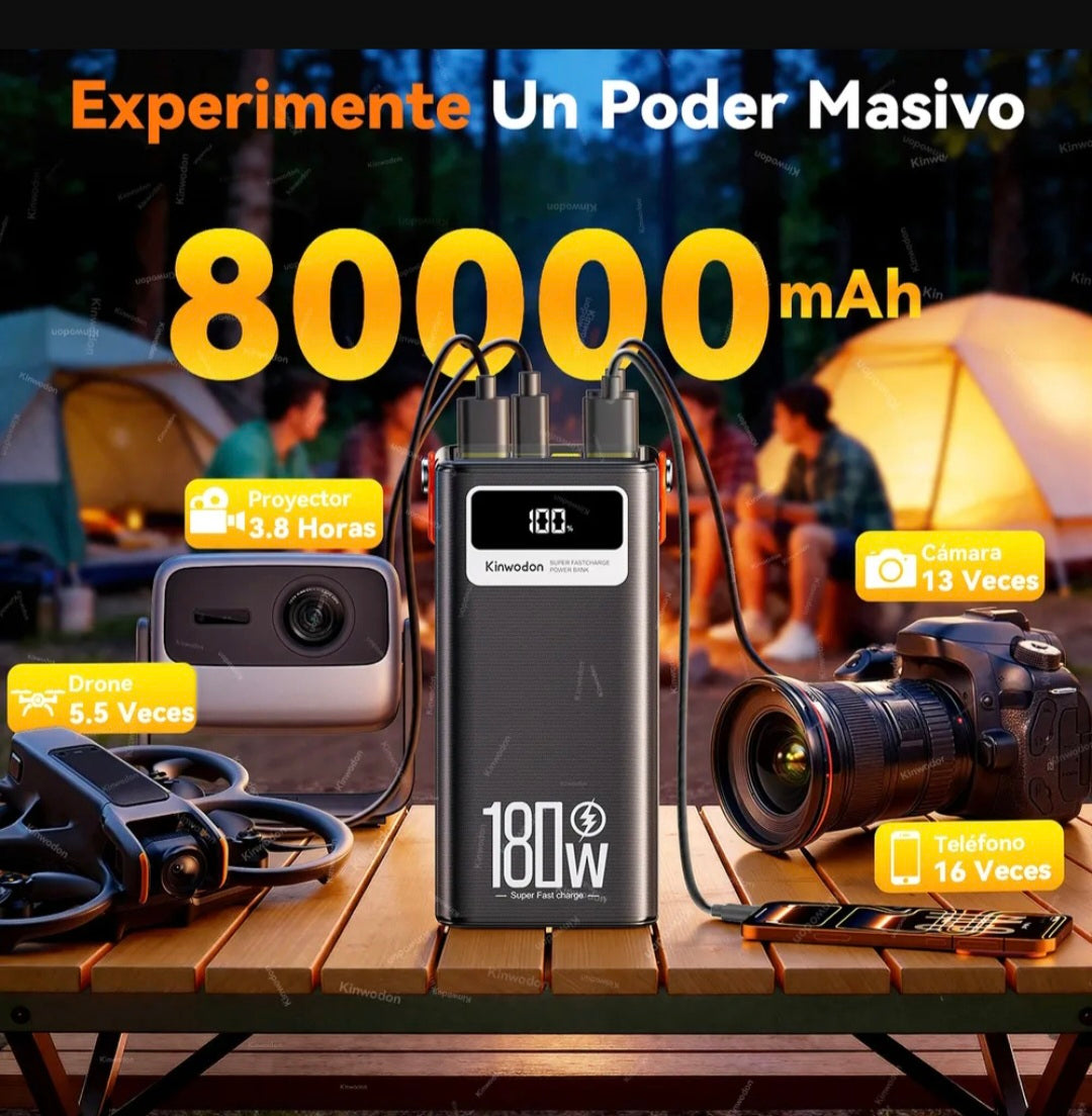 Power Bank 80000mah Batería Portátil